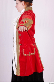  Photos Woman in Historical Dress 75 17th century Historical clothing red jacket upper body 0003.jpg